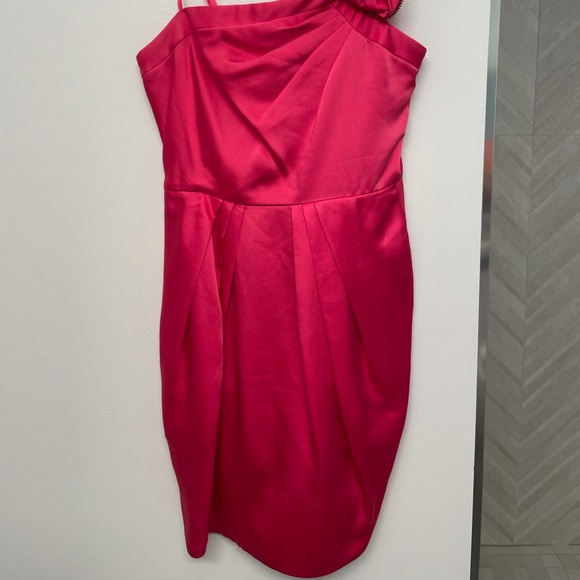 BCBG Max Azria hot pink elegant shirt dress - Picture 2 of 2